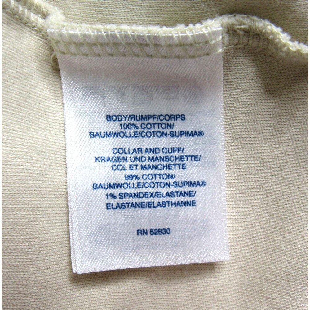 Lands' End Men's XXL 50- 52 Short Sleeve Polo Shirt Traditional Fit Cotton Beige - Picture 4 of 5